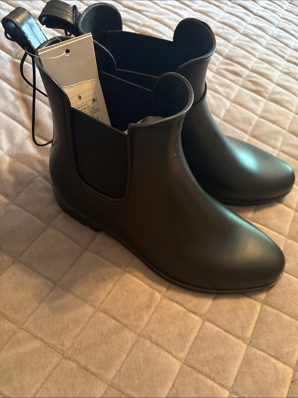 a new day Black Chelsea Rain Ankle Boots